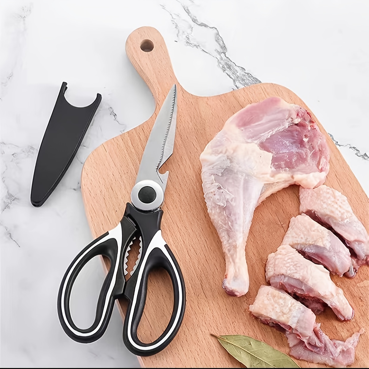 Multifunctional kitchen scissors for household fish killing, special for  cutting vegetables, grilled meat, chicken and duck bones, large stainless  steel strong scissors