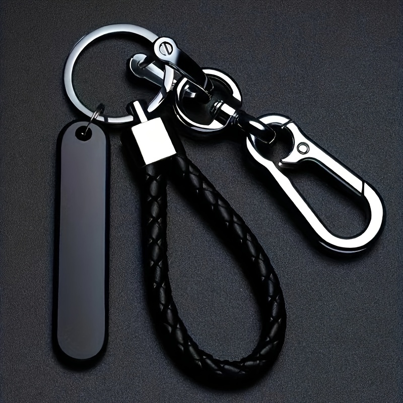 5pcs Leather Rope Keychain Braided Car Key Rope Pendant