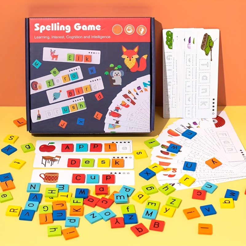  UMYQAQ 143PCS Wooden CVC Word Game, Writing & Spelling