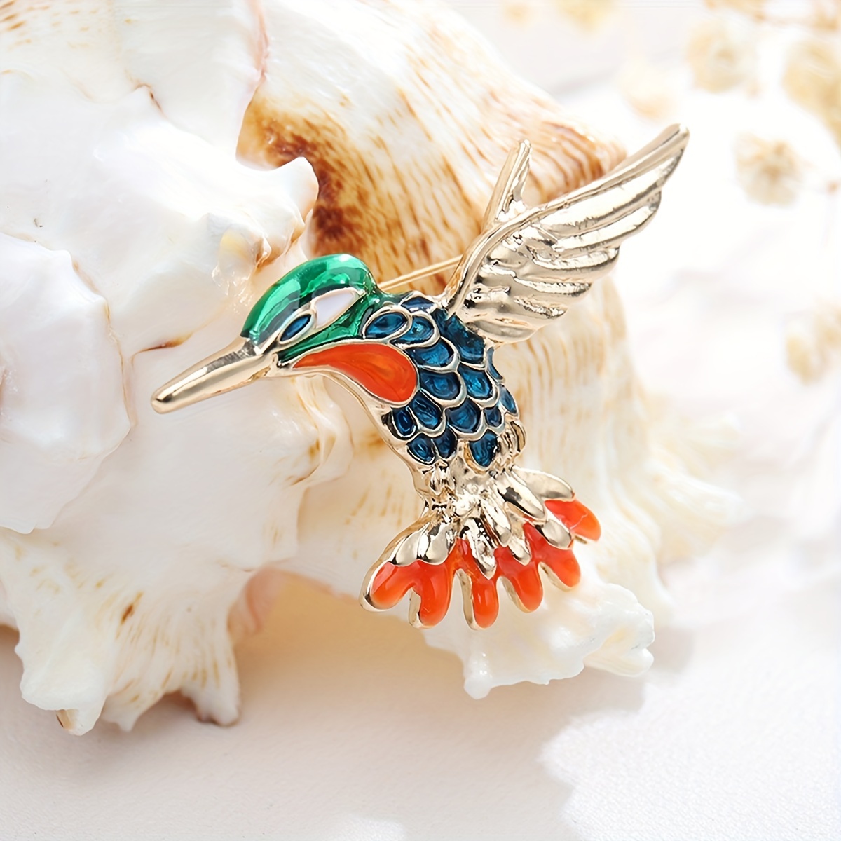 Fashion Retro Rhinestone Inlaid Pin Hummingbird Swallow - Temu