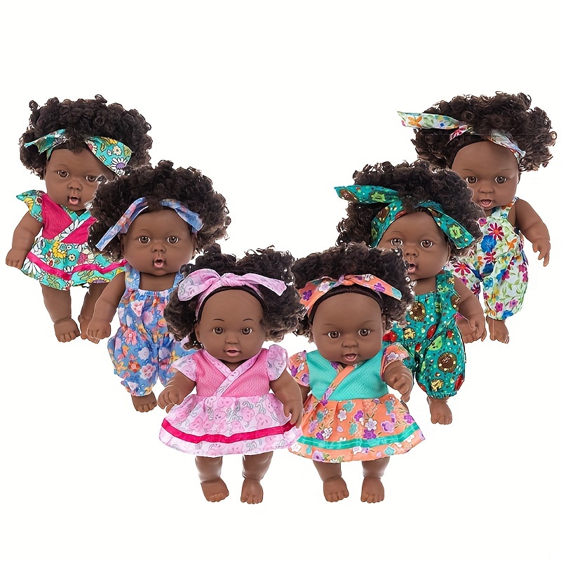 Baby Doll 30cm DIY Baby Doll Africain Noir Fille Poupée Anniversaire Bébé 