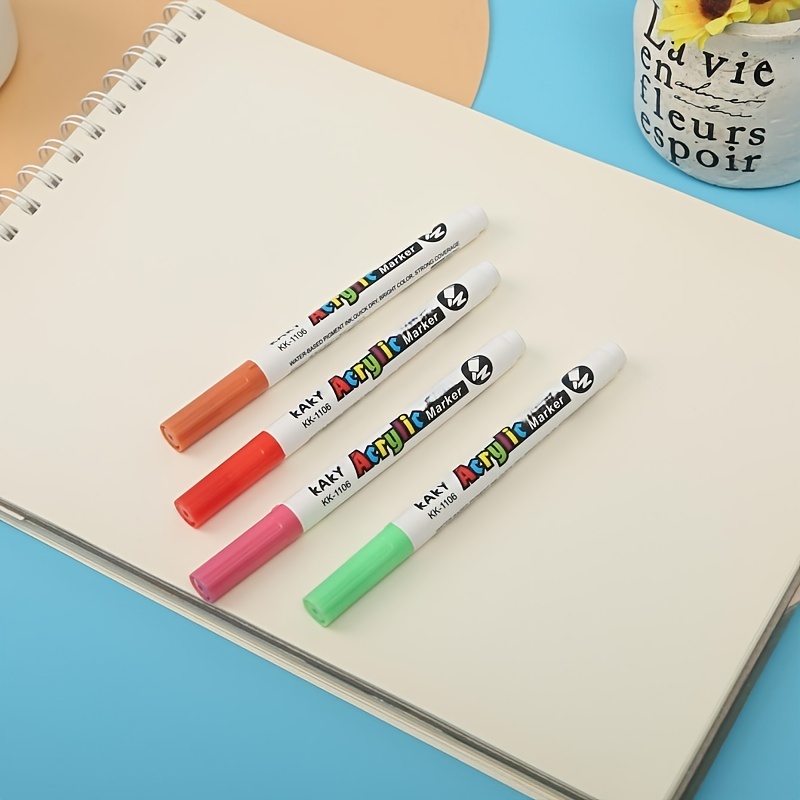 Acrylic Marker Pens Diy Painting Pens 24 Colors Doodle Pens - Temu