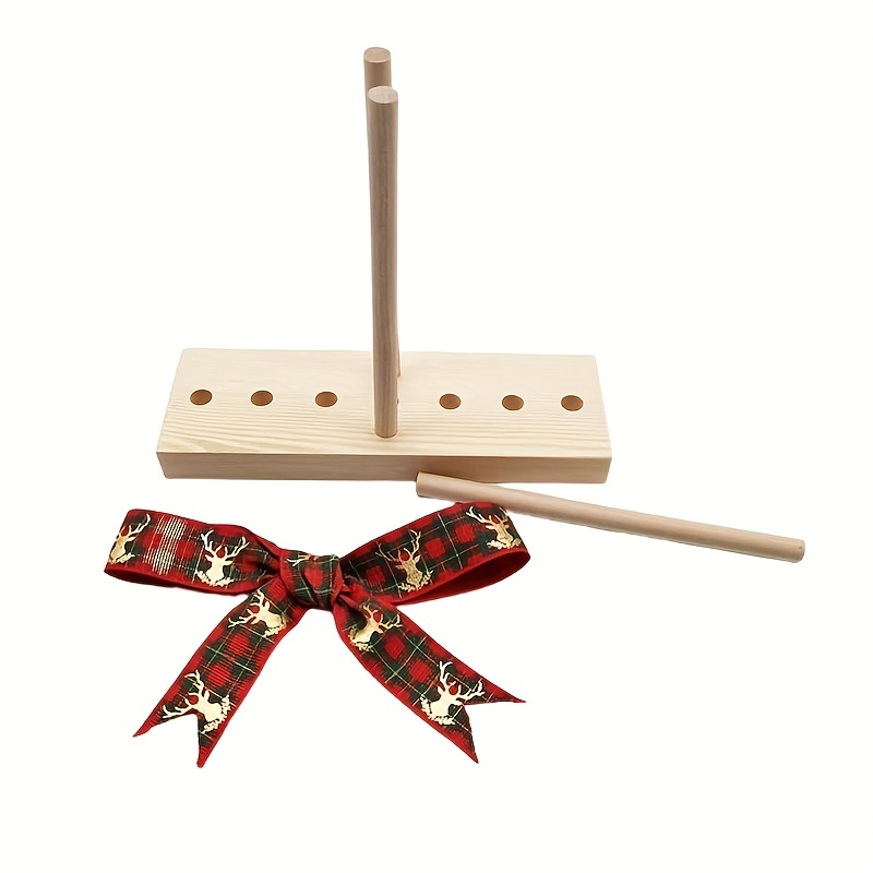 Extended Bow Maker for Ribbon for Wreaths, Wooden Ribbon Bow Maker