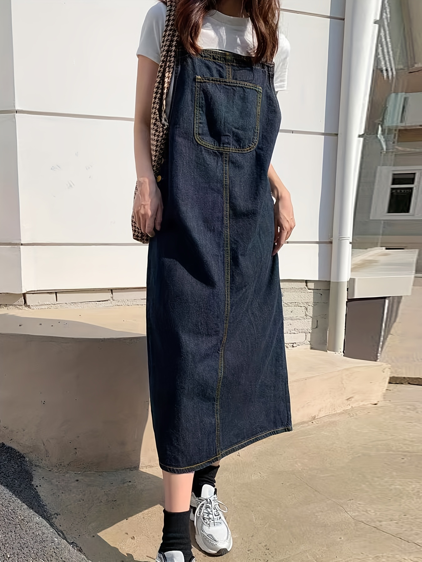 Dungarees Dress with Split – From The Source