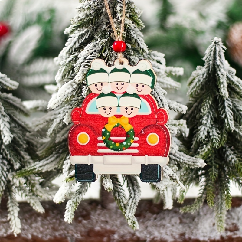 2024 Christmas Santa Claus Christmas Tree Decorations Car Interior Hangs  Acrylic Pendant Hanging Accessories Room Decor Party