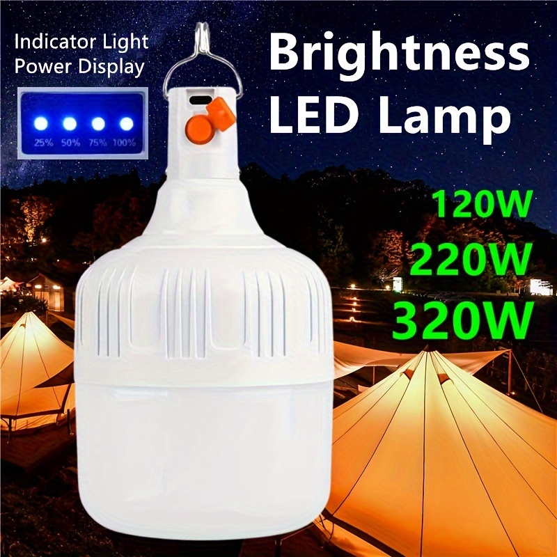 Ampoule LED Portable, Rechargeable par USB, lumière d'urgence, étanche,  Super brillante, pour Camping en plein