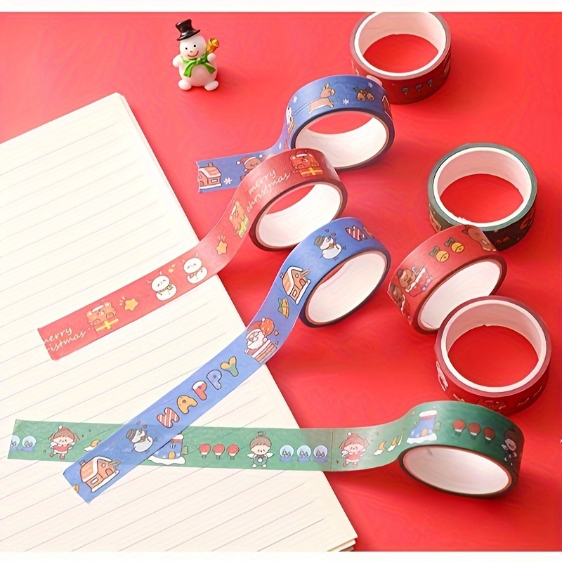 4pcs/box Random Cartoon Girl Elements Adhesive Washi Tape Stickers