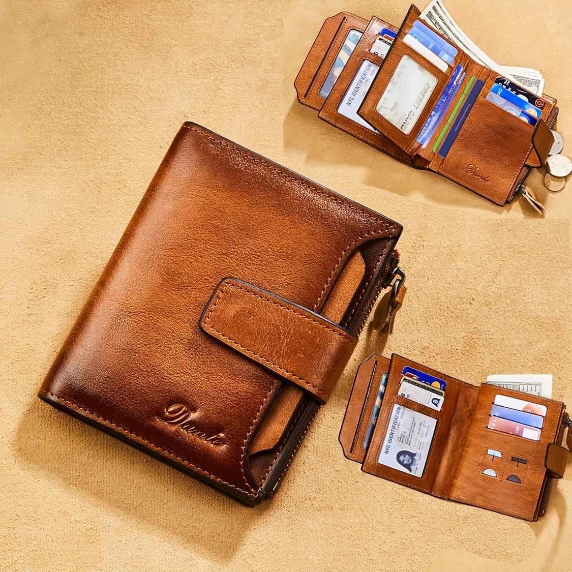 Card Wallets Genuine Leather Young Men Small Wallet Card Holder Luxury  Designer Short Standard Wallets Casual Slim Money Bag Minimalist Purse  (Color 