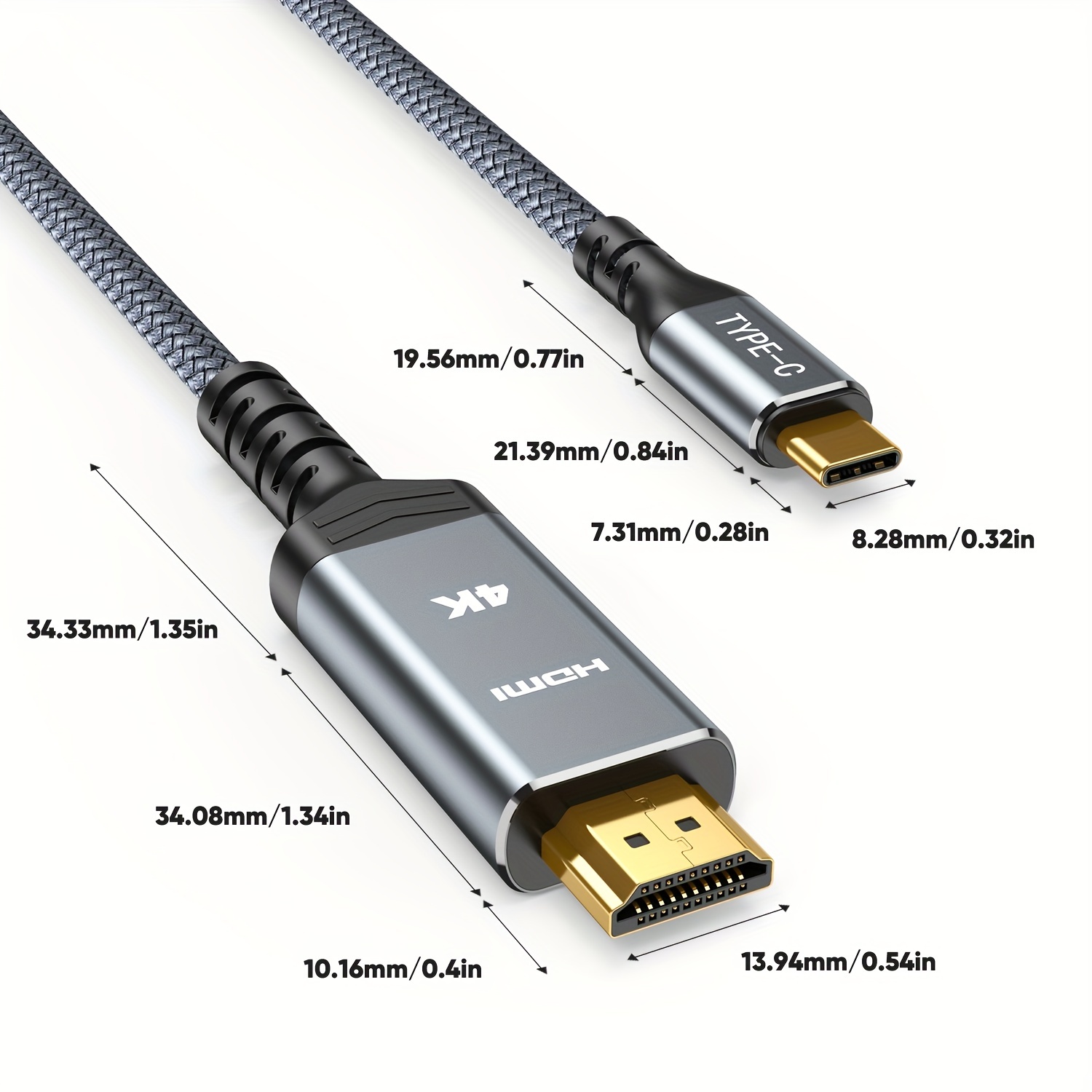  Highwings USB C to HDMI Cable 6ft (4K@60Hz),USB 3.1