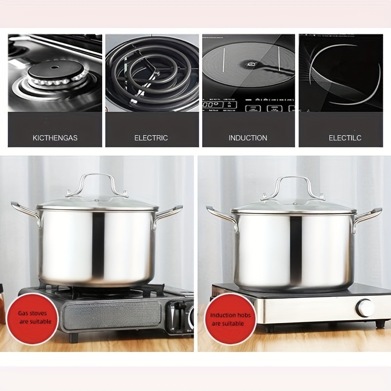 Saucepan Stainless Steel Sauce Pot With Clear Glass Cover - Temu