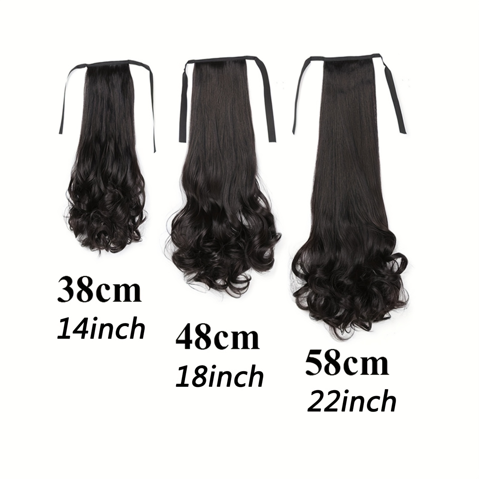 Long Curly Ponytail Extensions Drawstring Hair Accessories for Women