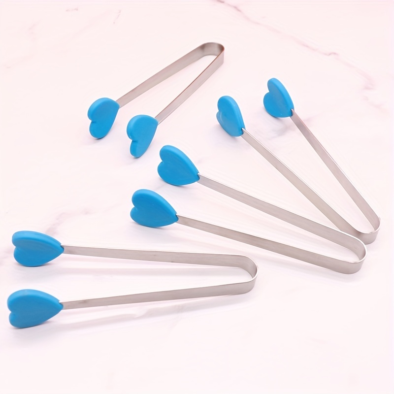 Heart Shaped Mini Tongs Stainless Steel Small Tongs Cute - Temu