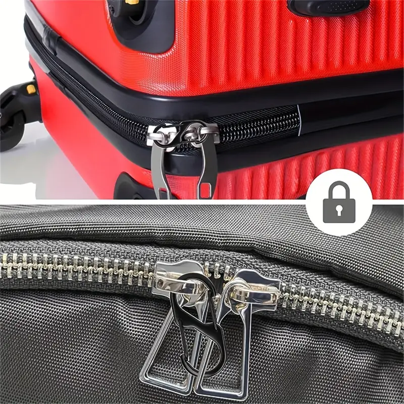 2pcs Artificial Leather Zipper Pull Buckle Extension Strap for Bag Suitcase  Coat