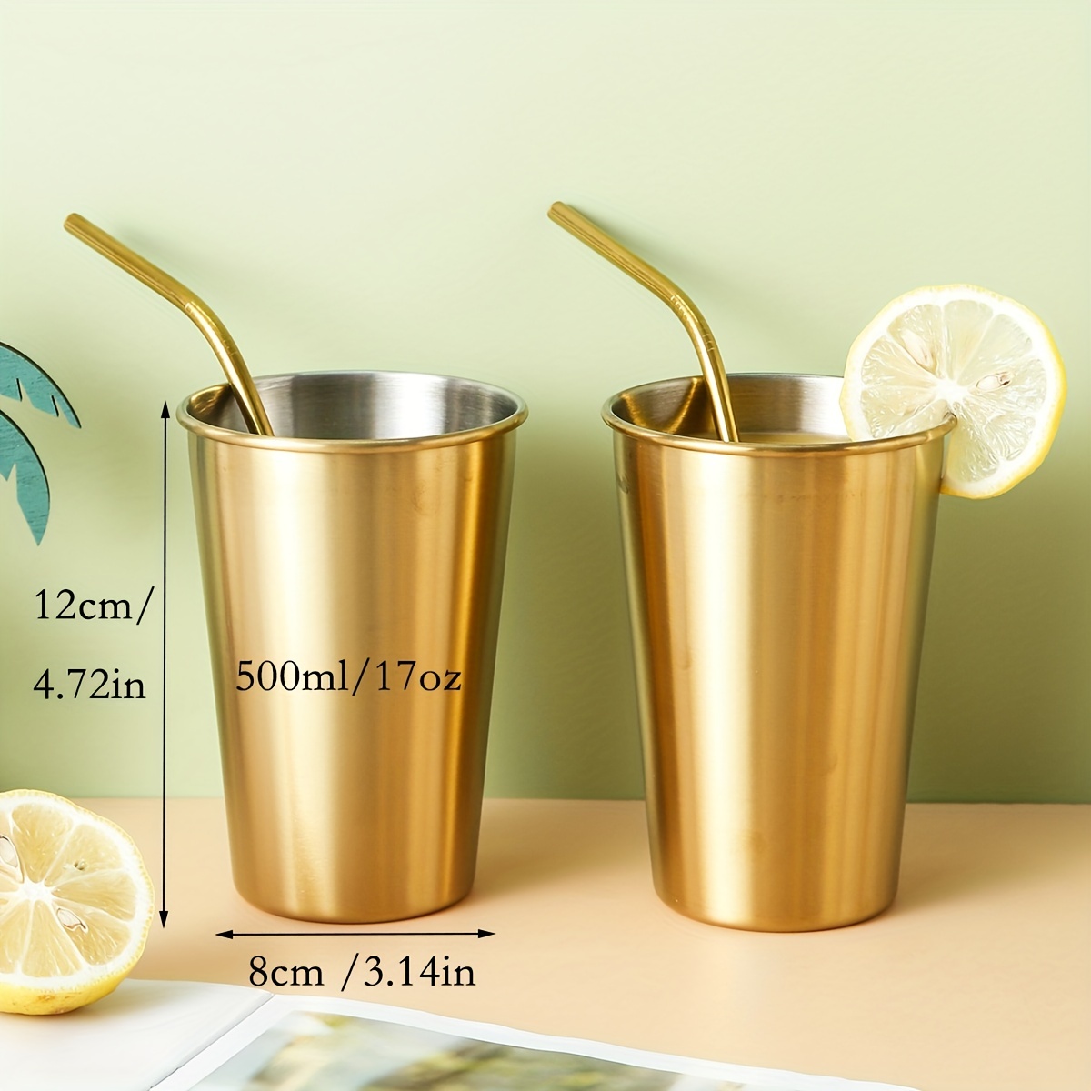 500ml 304 Stainless Steel Coffee Cup Cold Water Beer Mug with