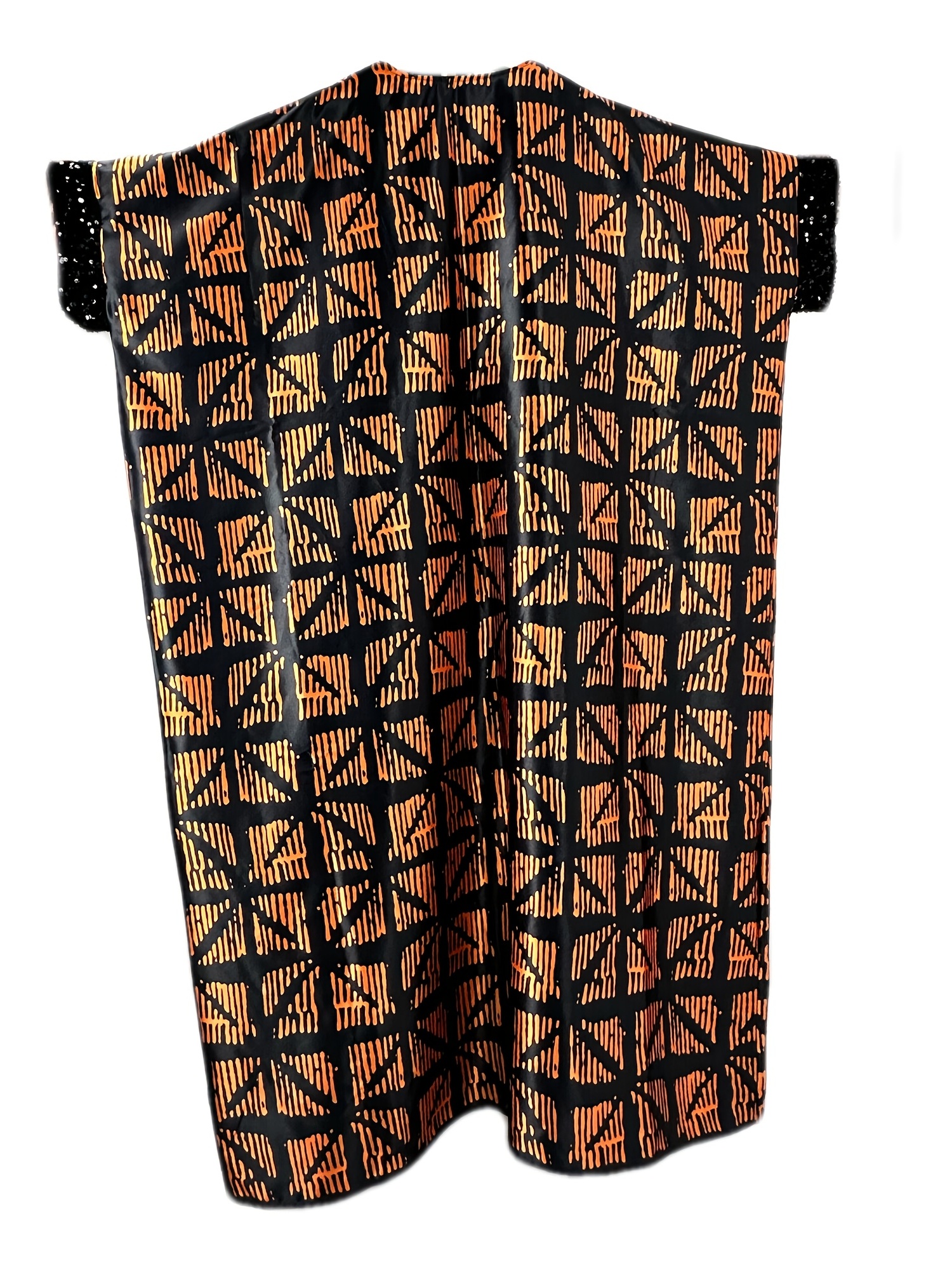 Abaya Dress Geometric Print Maxi Kaftan Dress