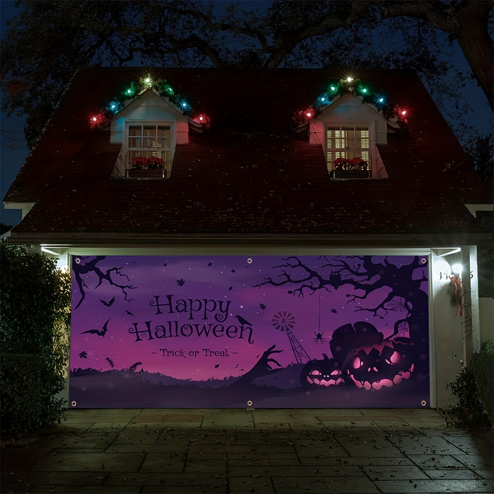 The Holiday Aisle® Happy Halloween Jack-O-Lanterns Garage Door Mural &  Reviews