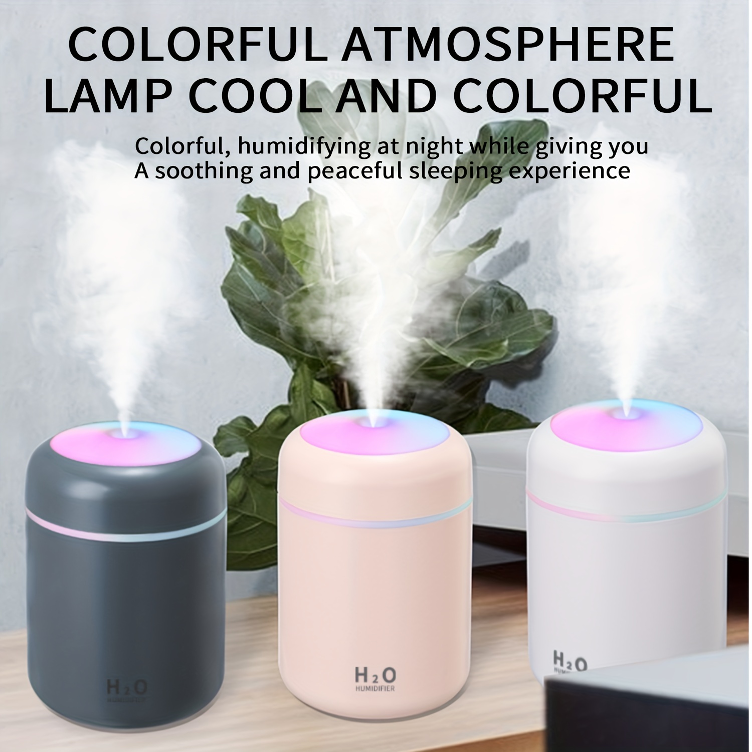 Usb Colorful Humidifier Mini Ultrasonic Air Humidifier With - Temu