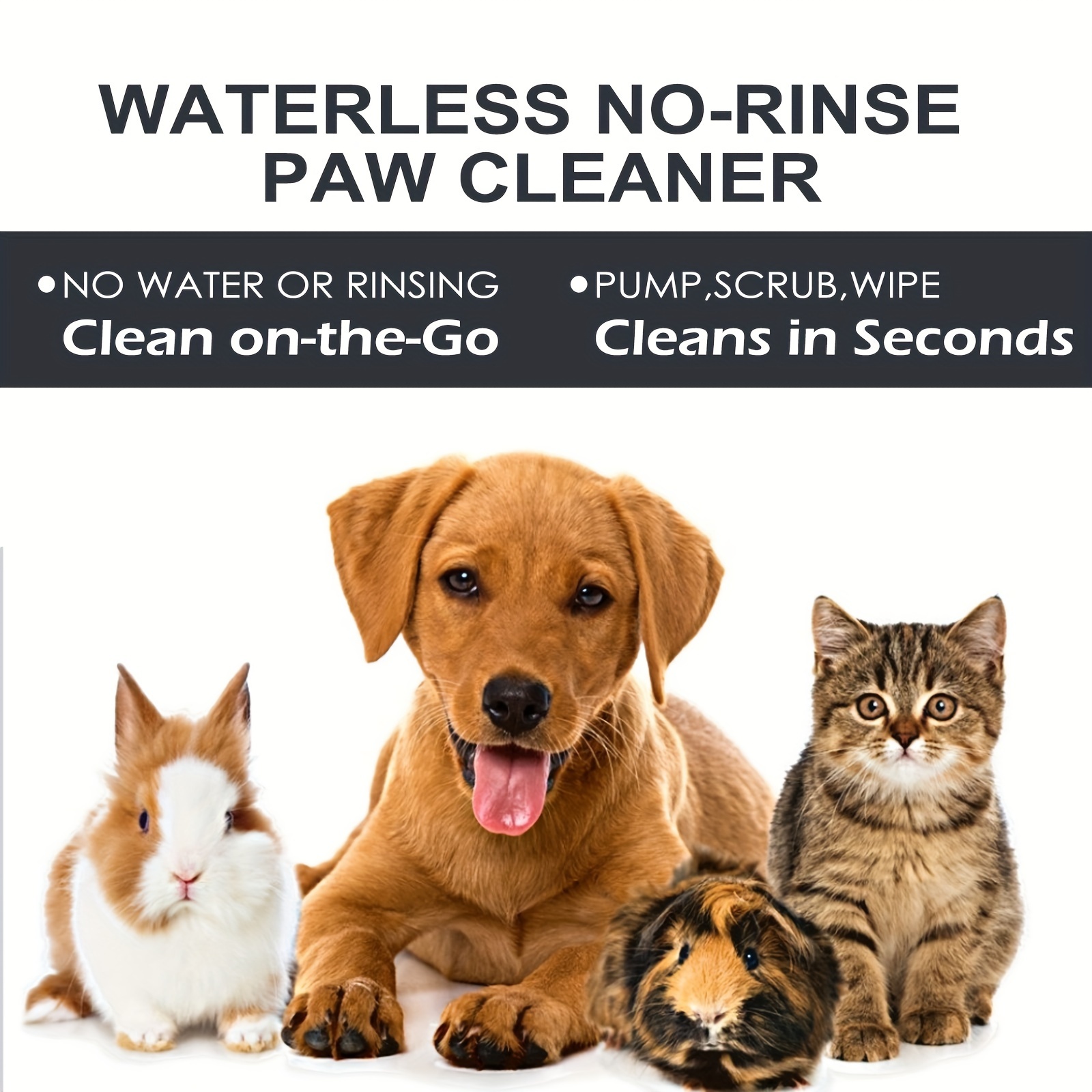 Dog Paw Cleaner No rinse Waterless Shampoo With Brush Dogs - Temu