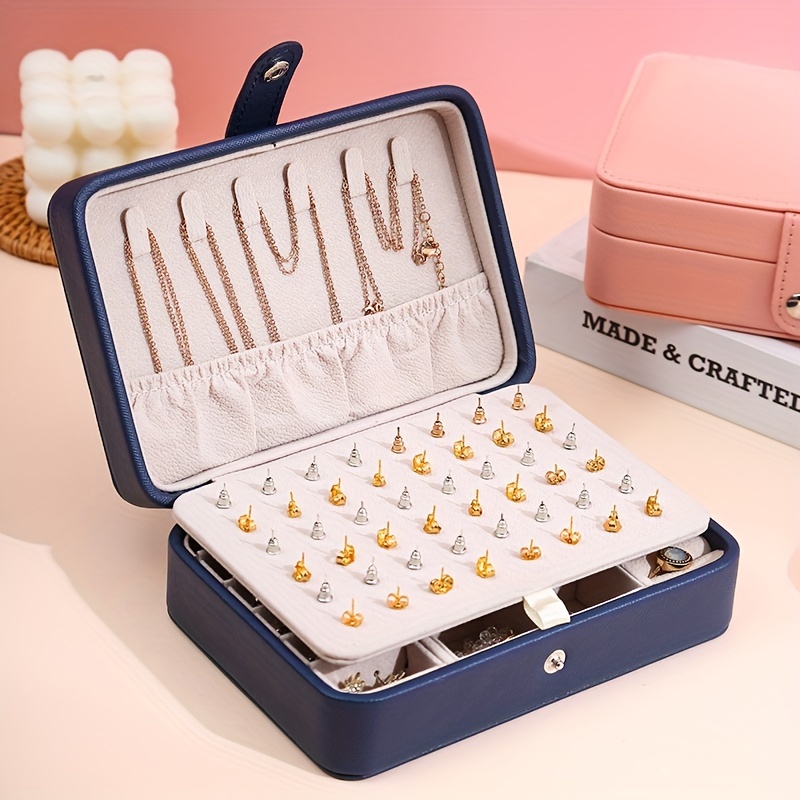 Double Layer Portable Jewelry Box Storage Case
