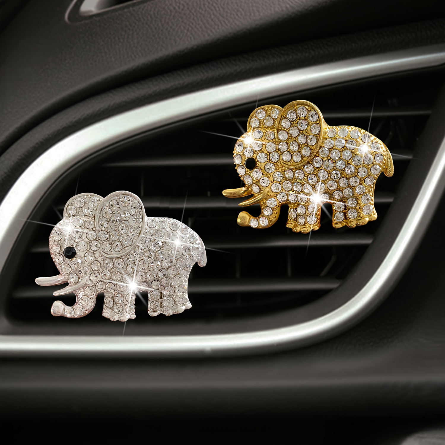 Crystal Elephant Car Parfum Mignon Accessoires de Voiture Décoration de Voiture  Intérieur Voiture Pendentif Voiture Accessoires pour Filles