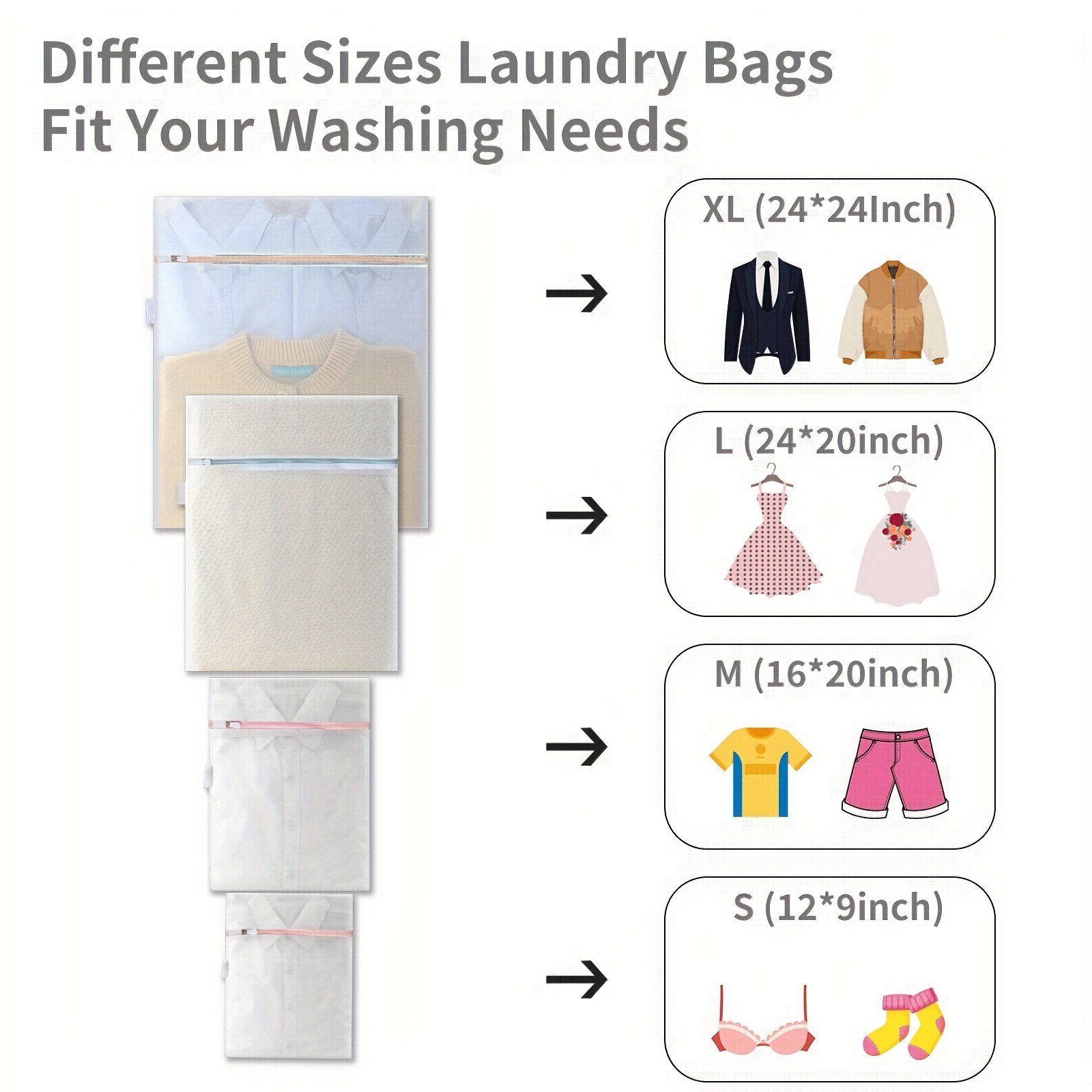 5pcs/set Thickened Laundry Bag, Fine Mesh Underwear Laundry Bags, Bra  Washing Bag, Mesh Anti-deformation Laundry Organizer For Clothes, Mask,  Lingerie