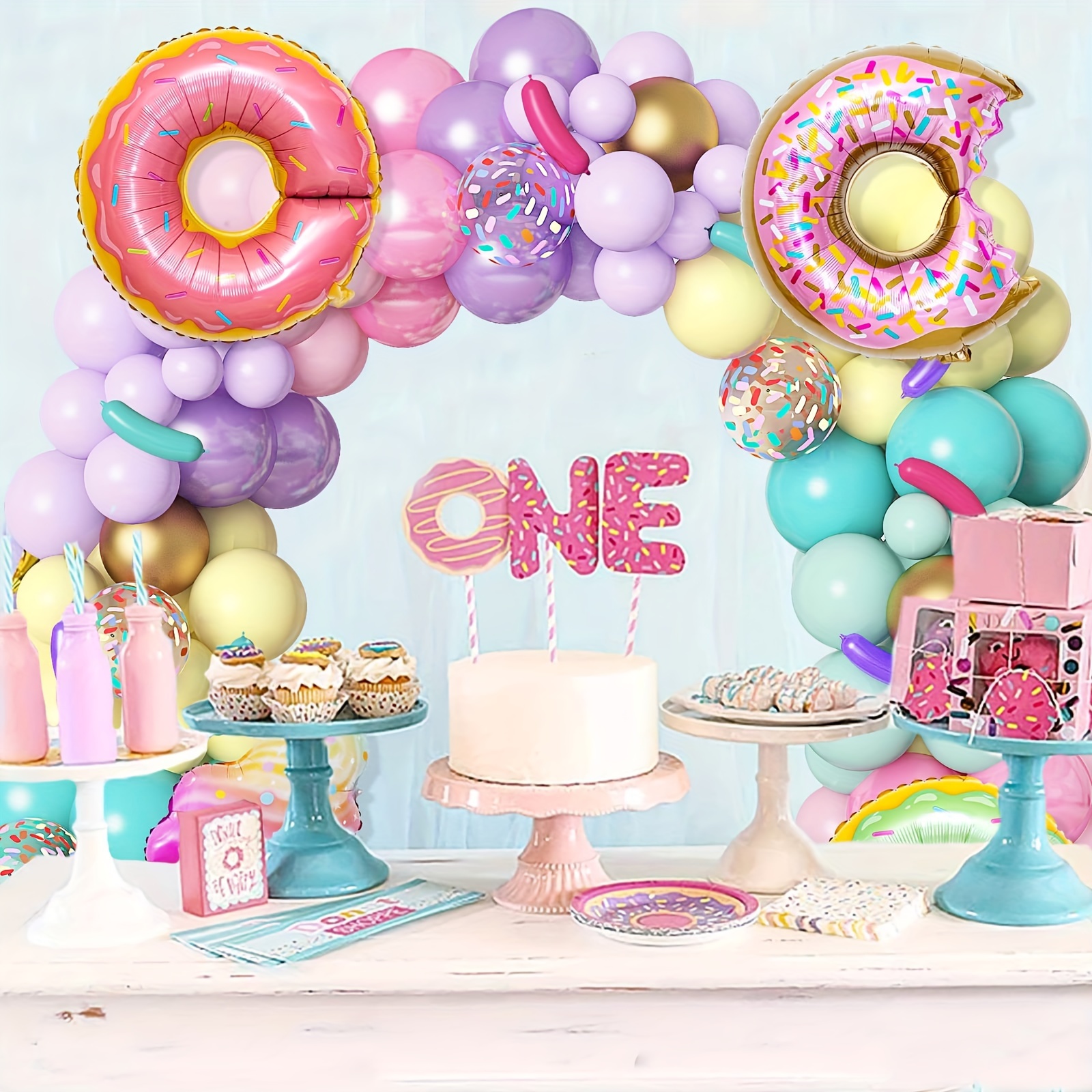 PINK PASTEL RAINBOW Party Balloons Girls Birthday Party