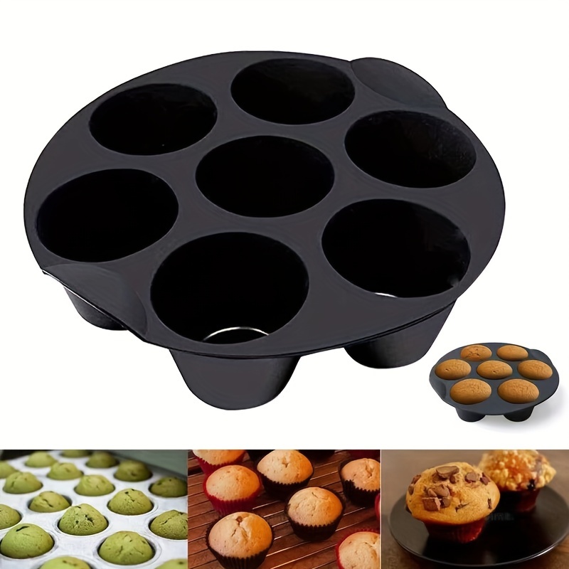 Air Fryer Cake Pan,, Silicone Muffin Mold, Cupcake Mold, Egg Tart Molds,  Oven Accessories, Baking Tools, Kitchen Gadgets, Kitchen Accessories - Temu