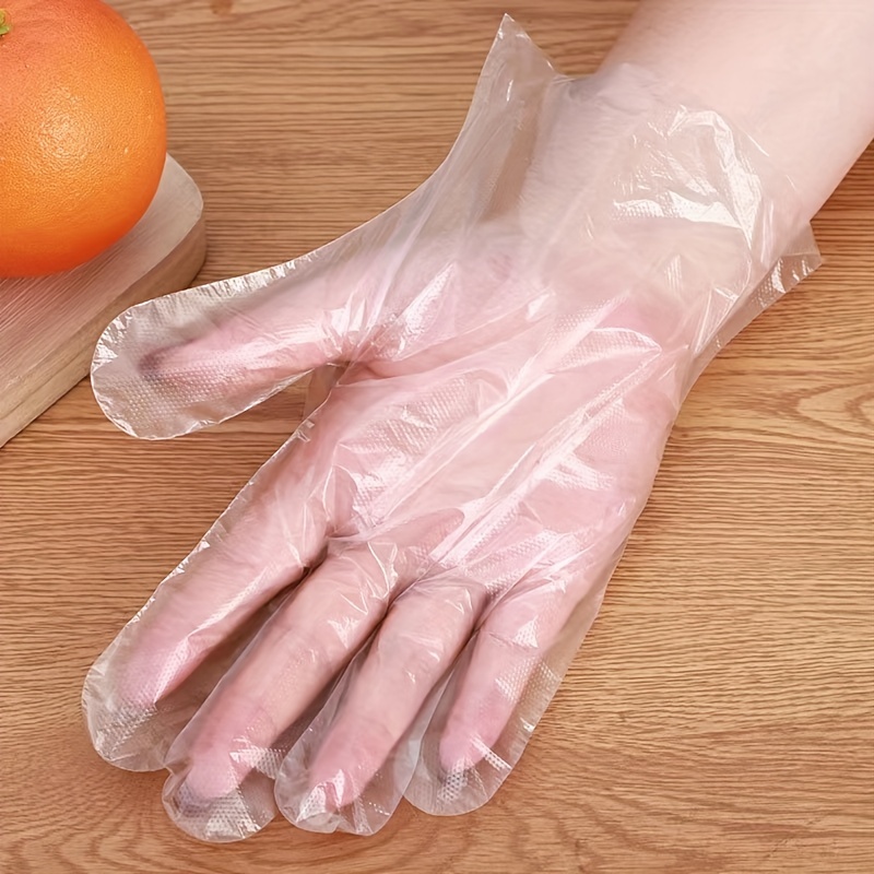 100 Counts/Box Disposable Gloves Powder-Free Clear Vinyl Gloves Latex Free  Glove TPE Gloves for Household Food Handling Lab Work