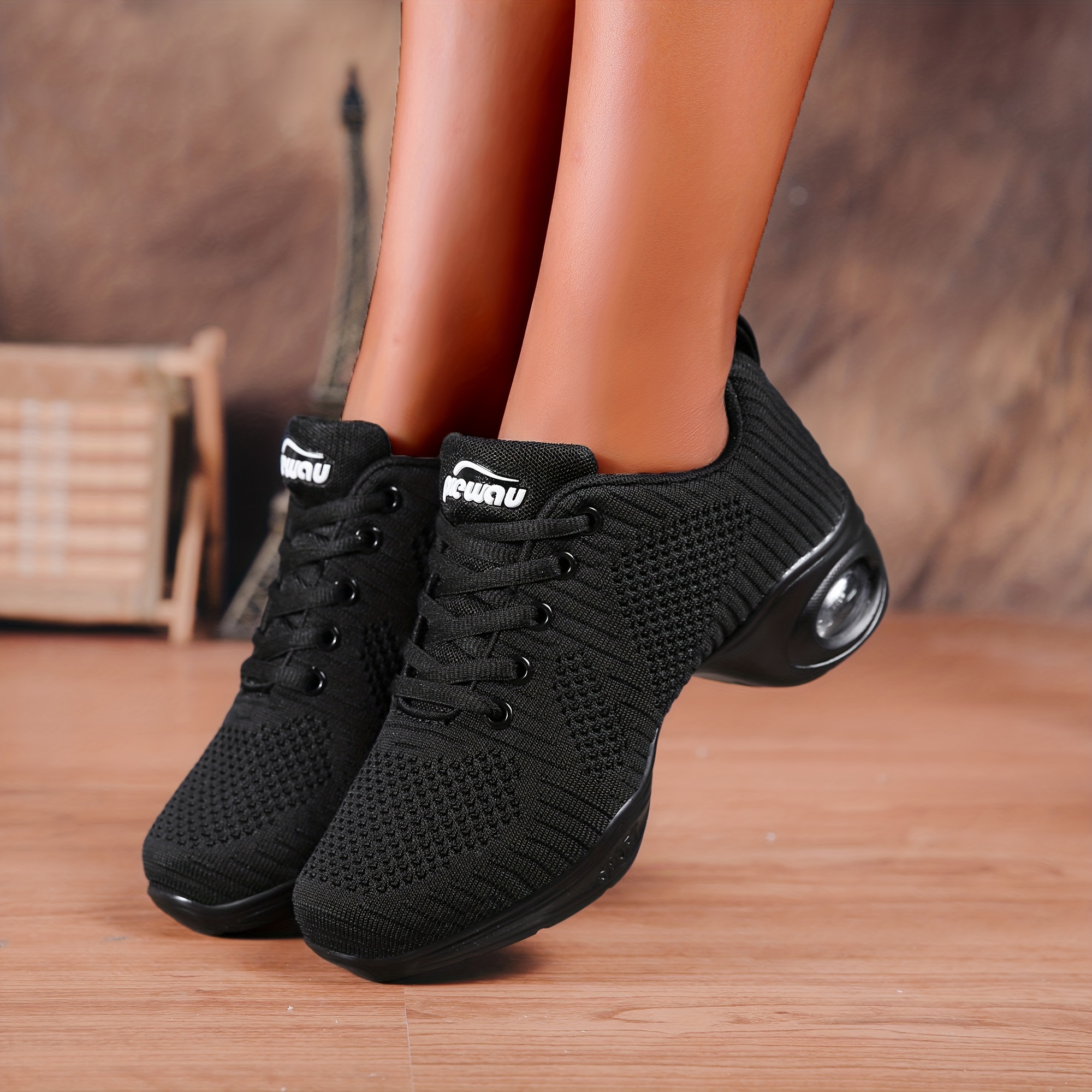 Women's Jazz Shoes Lace-up Dance Sneakers