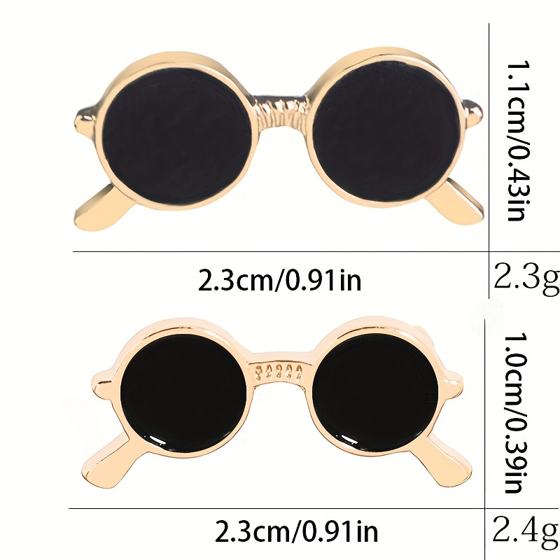 Mini Sunglasses Shape Brooches Pins Corsage Scarf Clips Safety Pin Women Girls Vintage Clothing Decoration,K004-4,$0.99,Temu