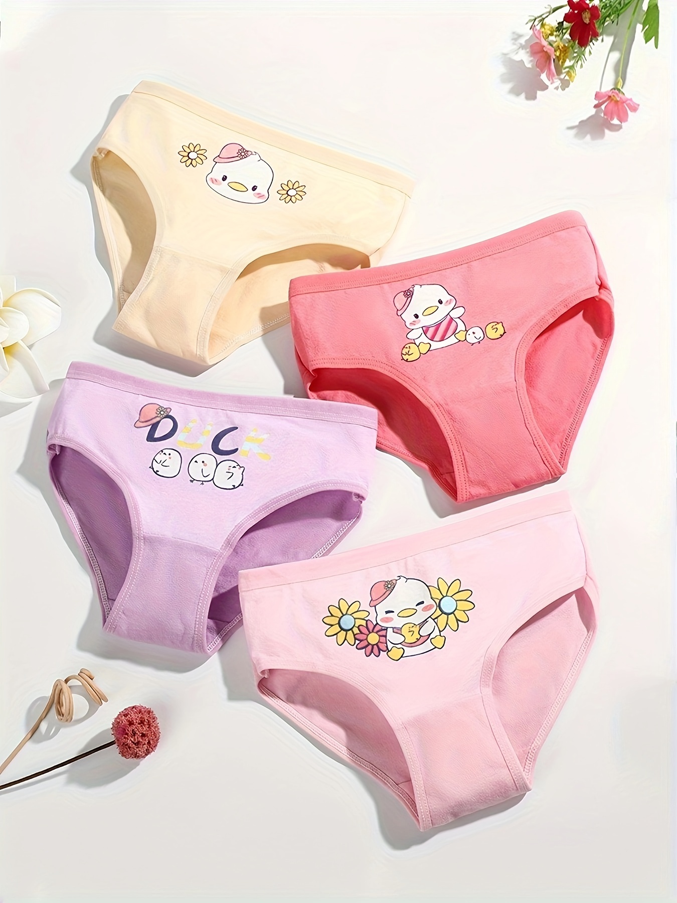 4pcs 1-10Y hello kitty Children's underwear girls' cotton briefs