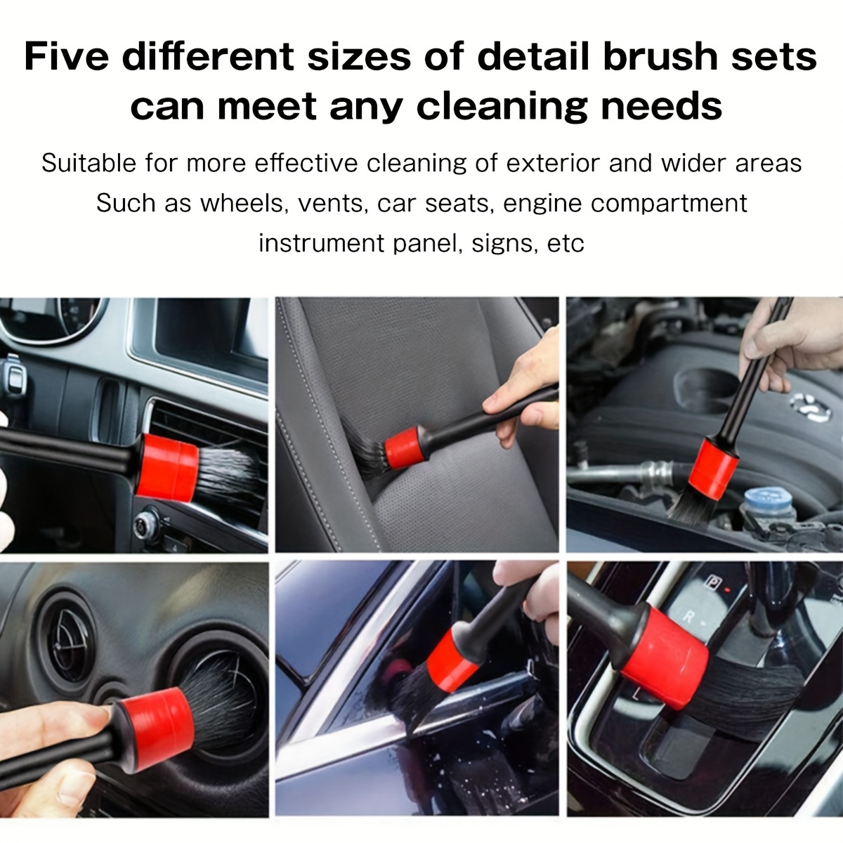 16PCS Car Detailing Brush Kit, Detail Brushes Car Detailing, Car