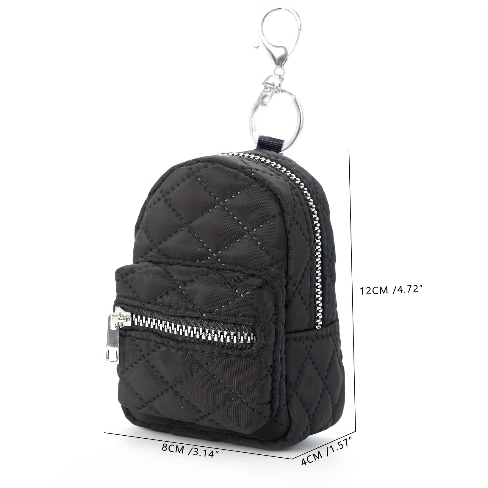 Mini Zipper Backpack Shaped Coin Purse Keychain Cute - Temu