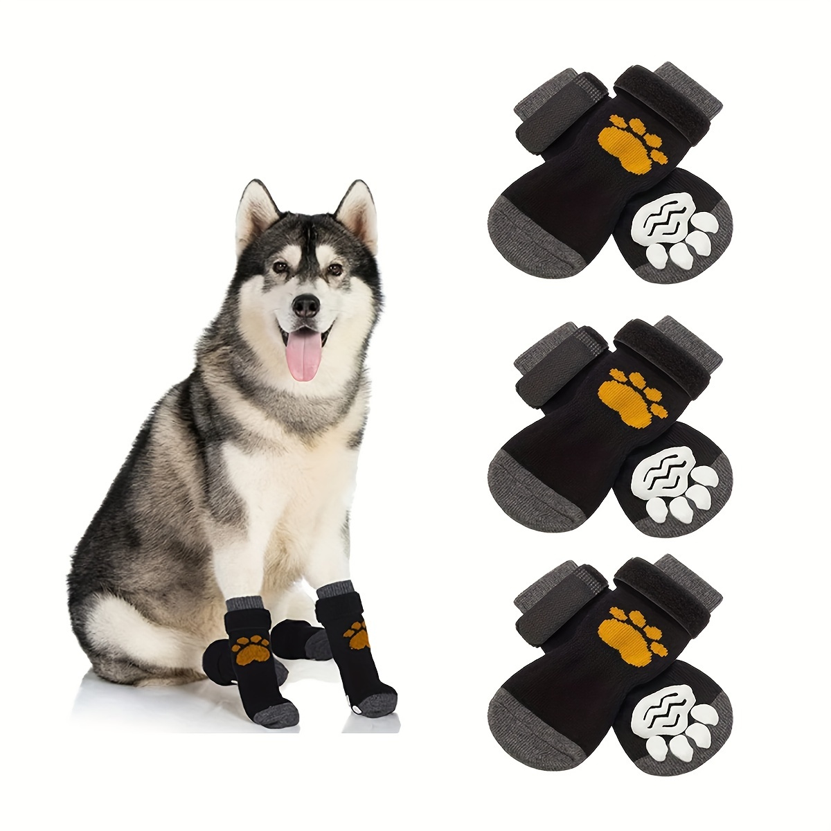 4 PCS Pet Dog Socks, Waterproof Non-slip Dog Socks Pet Dog Paw