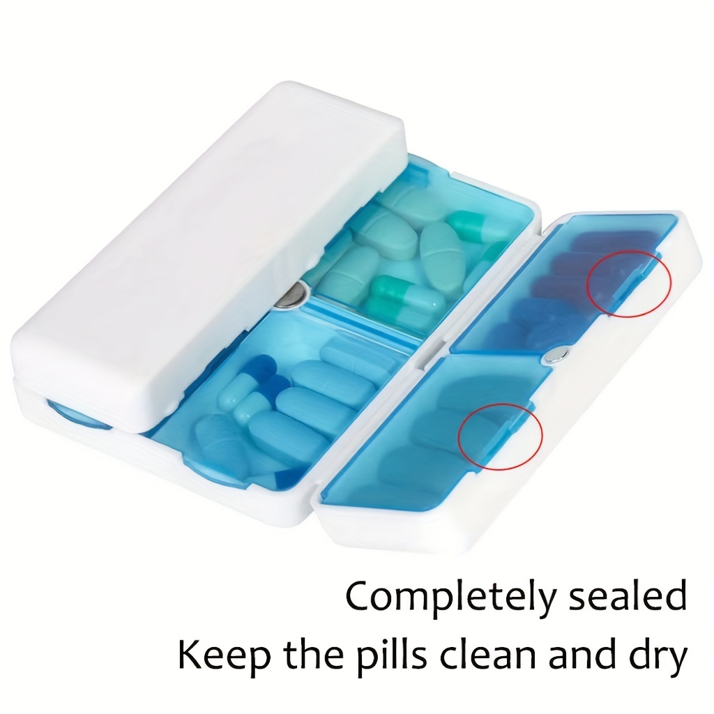 Magnetic Pill Organizer,Travel Travel Pill Box Supplement