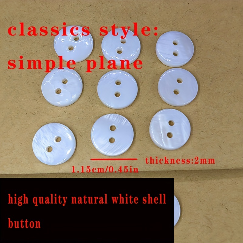 Natural White Shell Button High Quality For Clothes Fancy - Temu