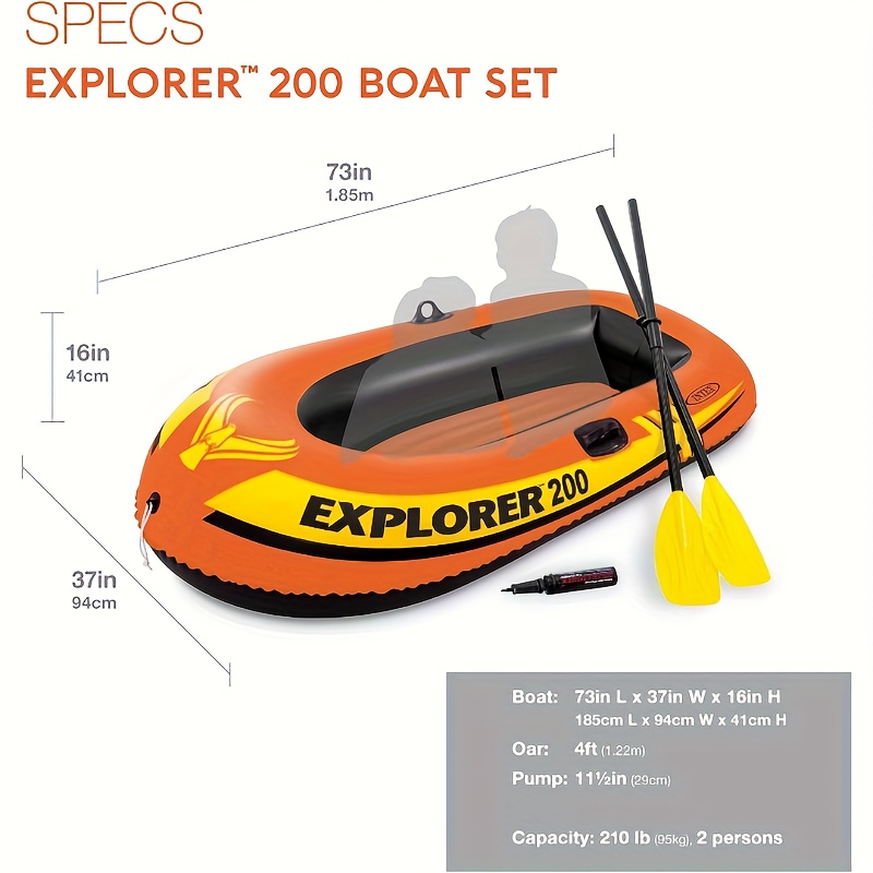 Inflatable Raft Boat Thickened Pvc 2 Person Inflatable Boat - Temu