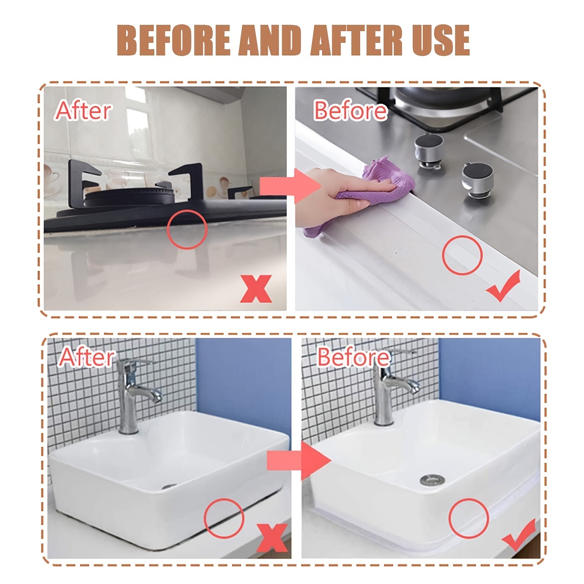 Bathroom Shower Tank Tub Seal Tape, Self-adhesive Bathroom Waterproof Wall  Stickers, Bathroom Accessories - Temu
