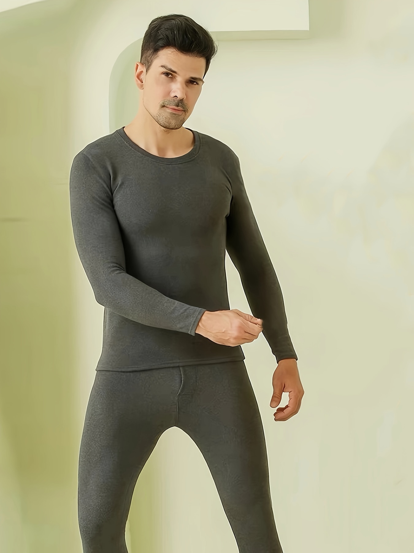 Thermal Underwear for Men Long Johns Long Underwear Set Cold Weather Winter  Top Bottom 2 Piece Base Layer Suit Sets