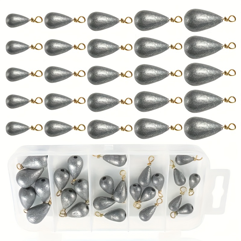 Multi Size Double Rotating Ring Olive shaped Lead Sinker - Temu