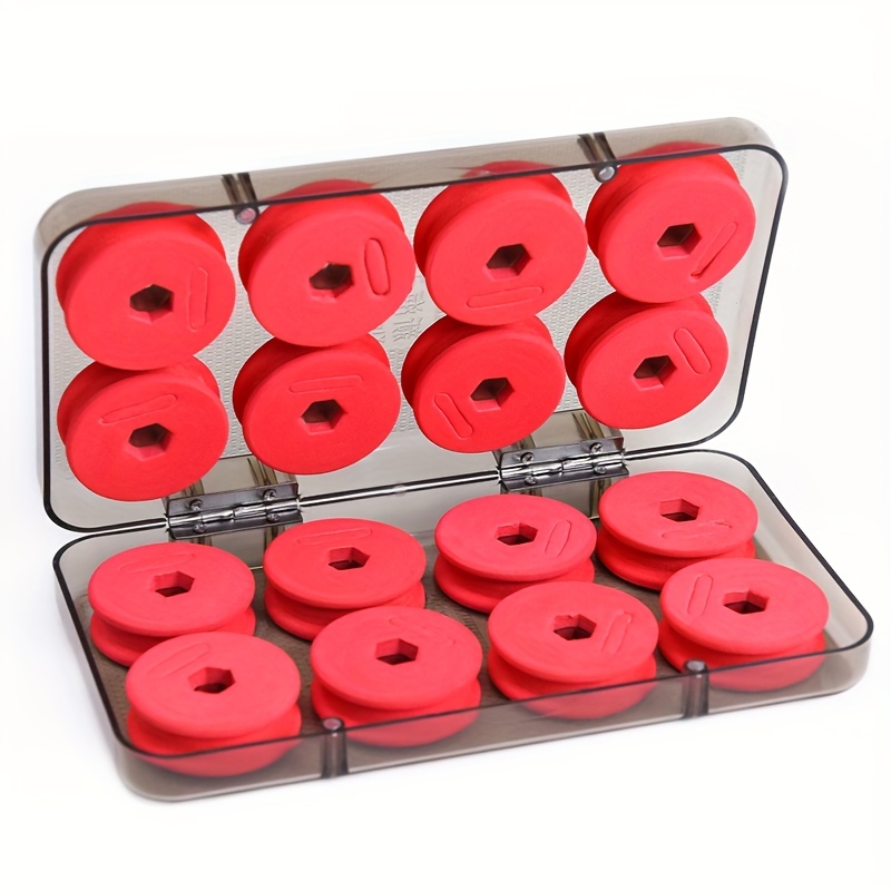 16Pcs Fishing Tackle Box Foam Spools Double-Sided Durable Main Winding  Board Transparent Gift for Fishing Snell Fishing Line Bobbin