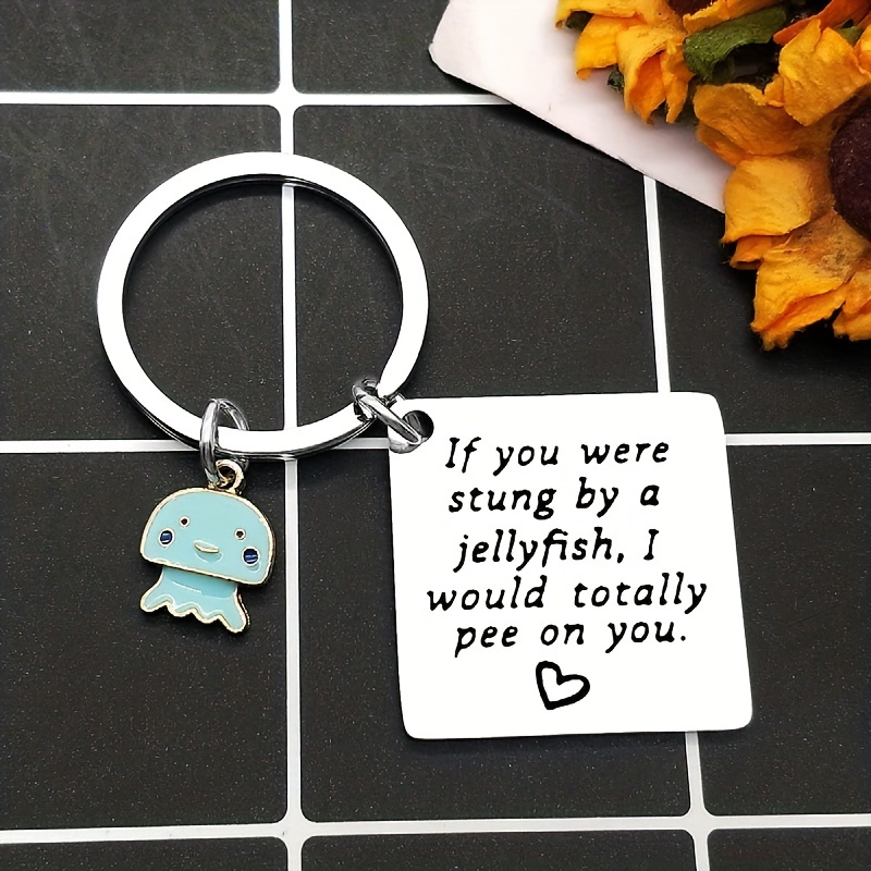 Funny Best Friend Keychain, Jellyfish Keyring Jewelry for Friends Sisters  BFF Gift,Friendship Gifts for Teen Girl Boy Women Men Birthday Gifts  Christmas Gifts Wedding Gifts Stainless Steel Key Chain : :  Clothing
