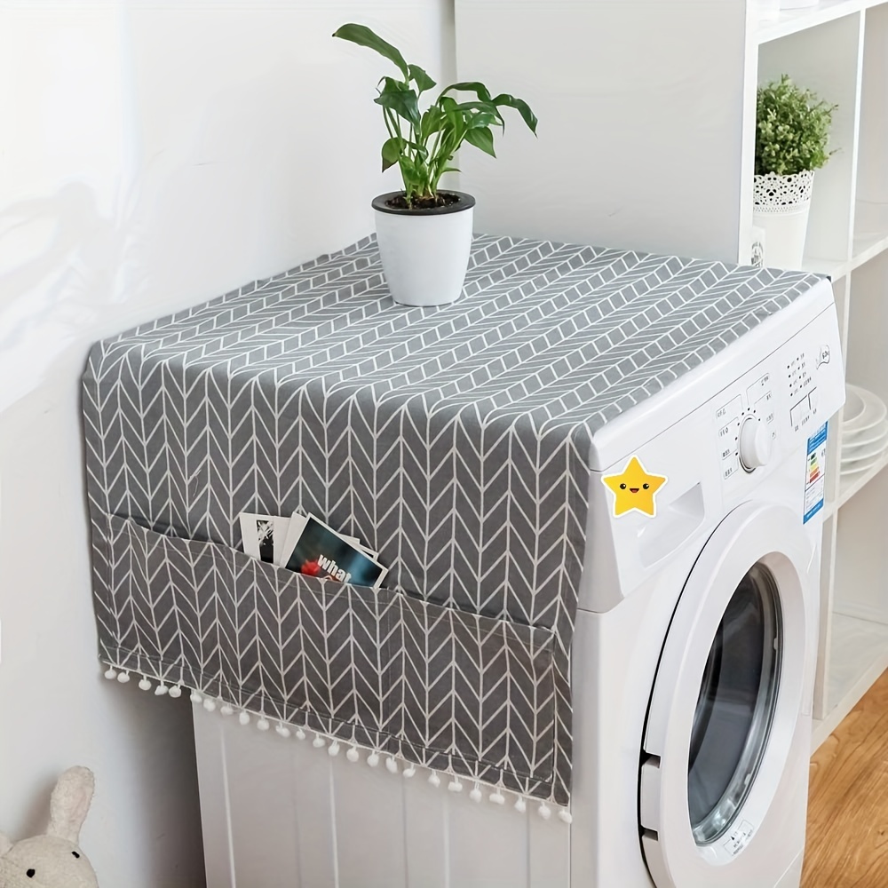 Washer and Dryer Covers for the Top, Magnet Non-slip Washing Machine Cover,  Washer Cover , Washer Top Protector for Laundry Kitchen Home,Style:Style