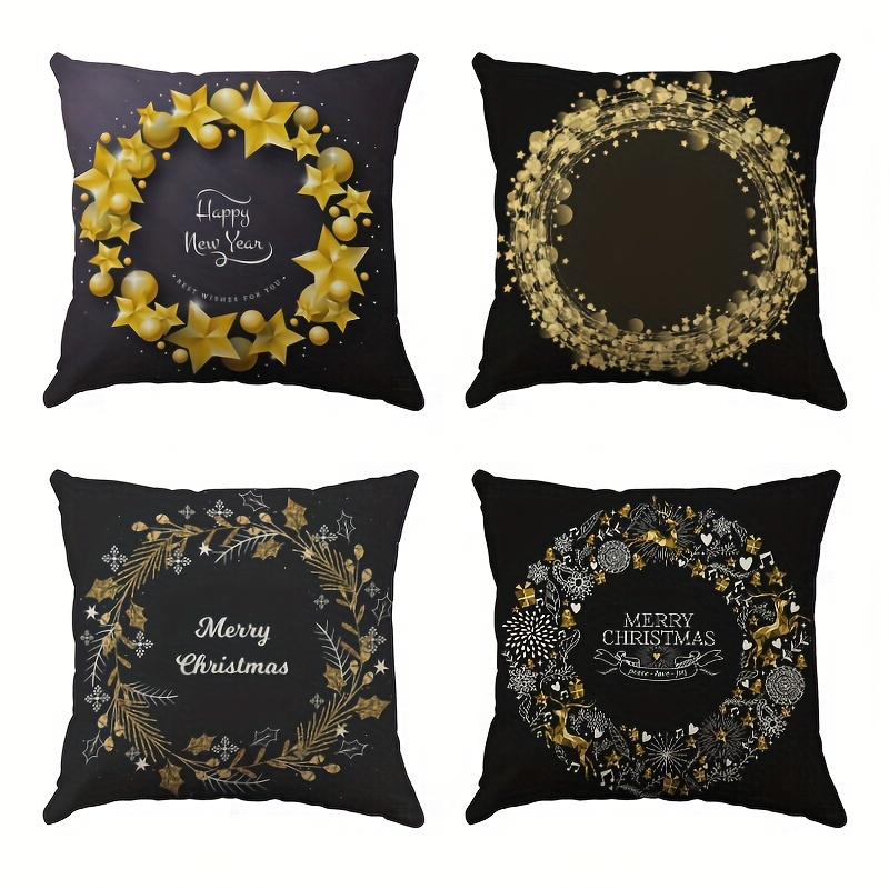 RioGree Halloween Decorations Pillow Covers 18x18 Set of 4 for Halloween  Decor Indoor Outdoor, Party Supplies Farmhouse Home Decor Throw Pillows  Cover