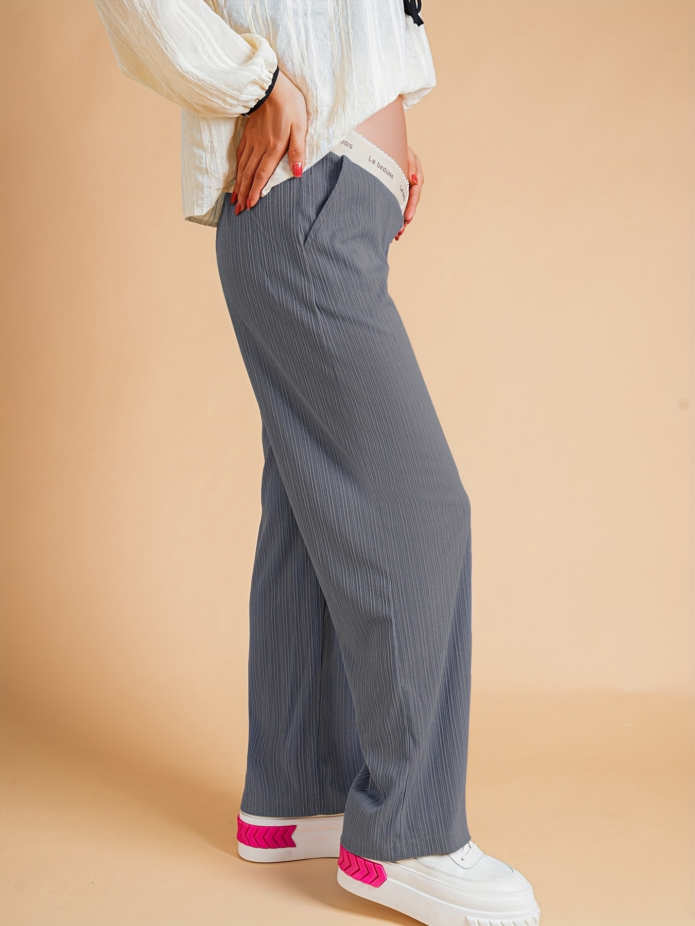 Women's Casual Maternity Pants for Comfortable Belly Support