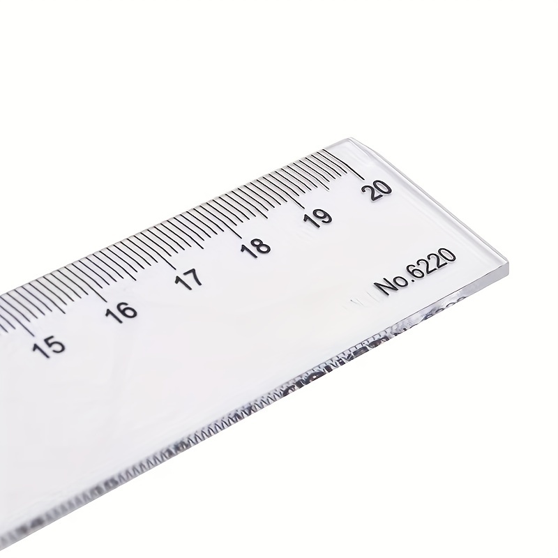 Ruler Clear Plastic Ruler Apply To Rulers For Students And - Temu