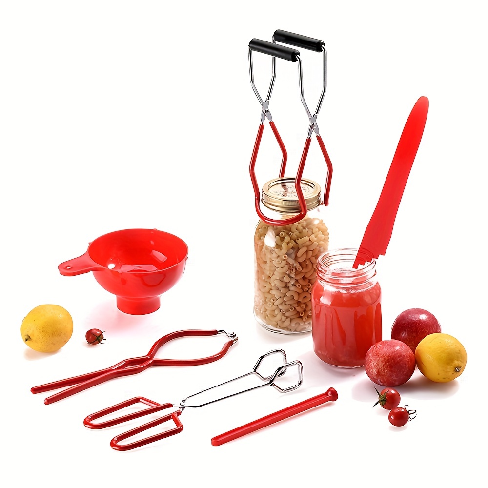 Stainless Steel Canning Set 7Pcs Canning set kit Canning Tools Set with  Canning Rack Canning Tonga Jar Lifter Durable Multifunctional Canning Kit  for Canning Pot Home 
