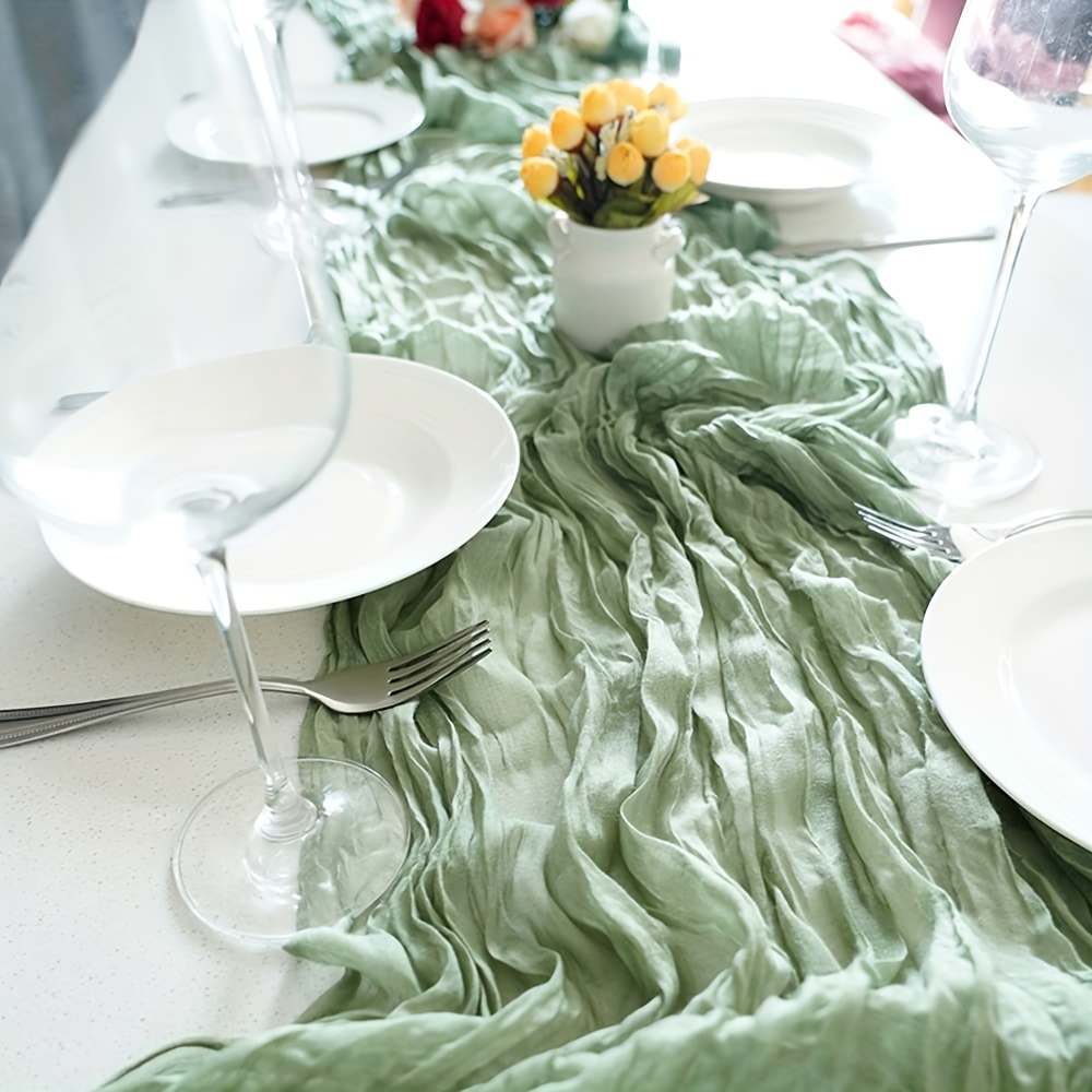 Rustic Terracotta Cheesecloth Table Runner 10FT for Weddings Bridal Showers