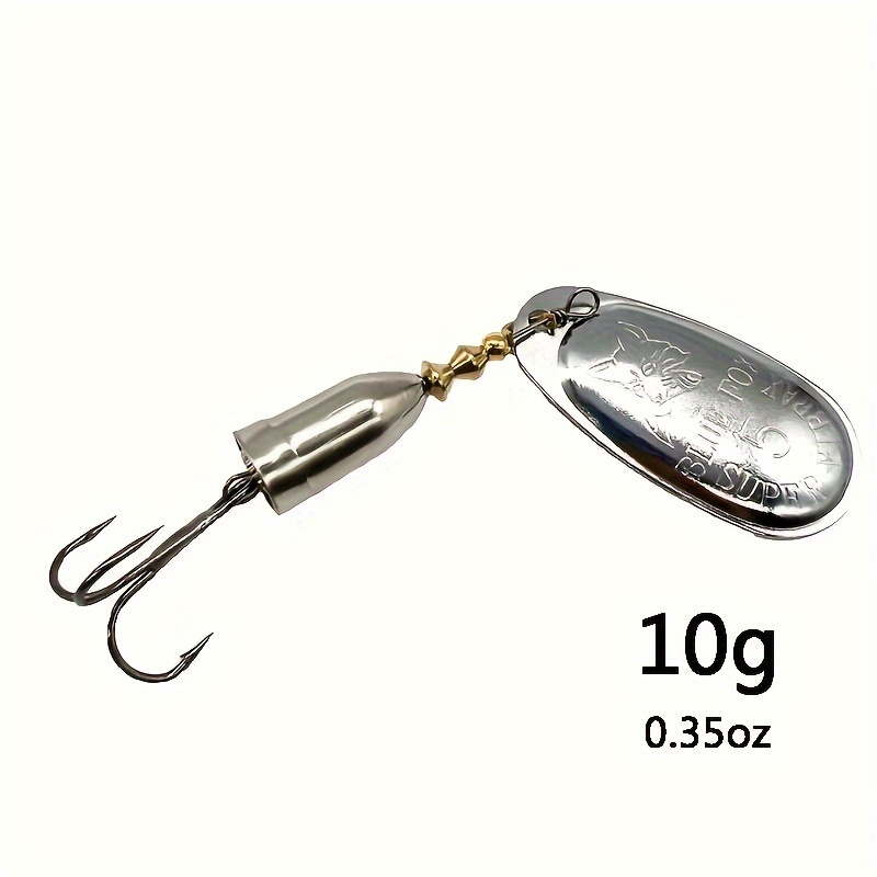 Metal Spoons Fishing Lures Hard Sequins Baits With Treble Hook Silver 5g
