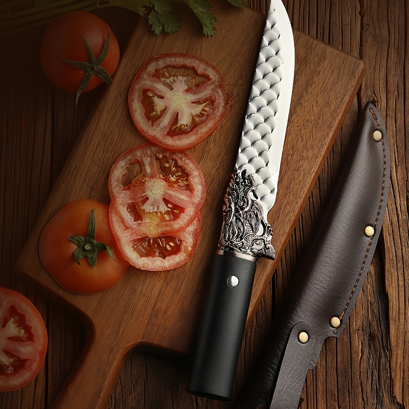 Heavy Duty Meat Knife With Sheath Hand Forged Chef Knife - Temu